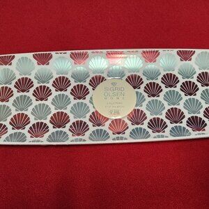 Sigrid Olsen Home - Set of 3 Seashell Patterns Plastic Platters - NEW